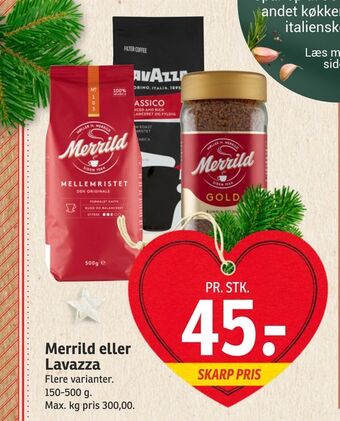 SPAR Merrild eller lavazza tilbud