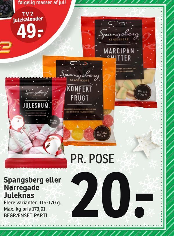 Spangsberg Eller Nørregade Juleknas Tilbud Hos SPAR