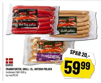 Løvbjerg Frankfurter, Grill- El. Hotdog Pølser tilbud