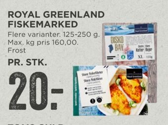 MENY Royal greenland fiskefileter tilbud