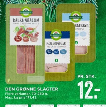 MENY Den grønne slagter kalkunbacon tilbud