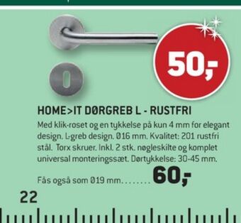 XL-BYG Home it dørgreb tilbud