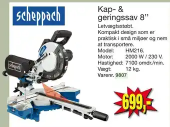 Harald Nyborg Kap- & geringssav 8'' tilbud