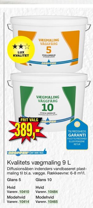 Harald Nyborg Kvalitets vægmaling 9 l tilbud