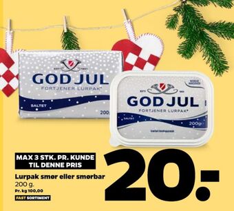 Netto Lurpak smør saltet tilbud