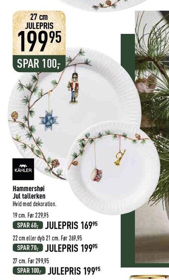 Imerco Hammershøi jul tallerken tilbud