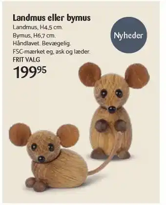 Kop & Kande Landmus el. bymus tilbud