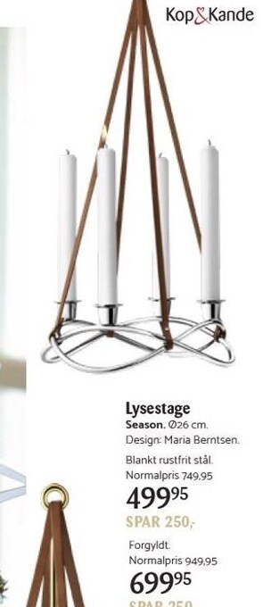 Kop & Kande Lysestage tilbud