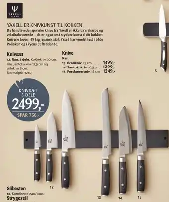 Kop & Kande Knivsæt, knive slibesten tilbud