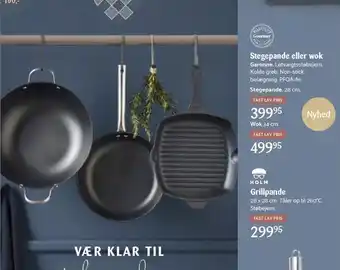 Stegepande. wok el. grillpande