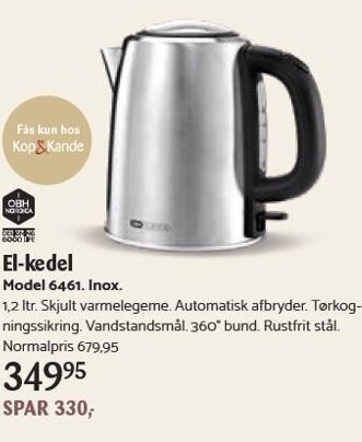 Kop & Kande El-kedel tilbud