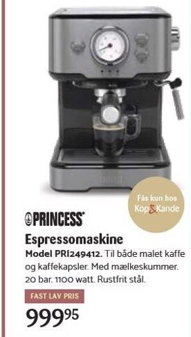 Kop & Kande Espressomaskine tilbud