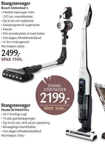 Kop & Kande Stangstøvsuger tilbud