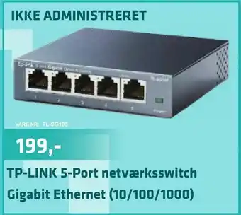 LabTech Data TP-LINK 5-Port netværksswitch tilbud