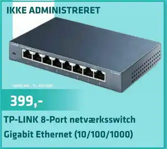 LabTech Data TP-LINK 8-Port netværksswitch tilbud