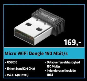 Micro WiFi Dongle 150 Mbit/s