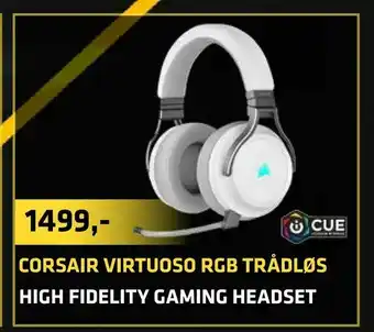 LabTech Data Corsair virtuoso rgb trådløs high fidelity gaming headset tilbud