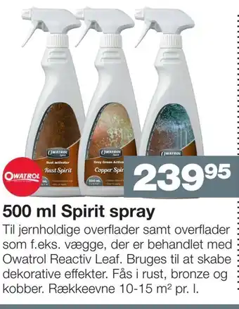 Bauhaus 500 ml spirit spray tilbud
