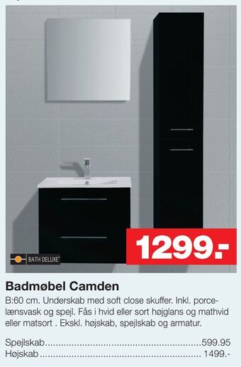 Bauhaus Badmøbel camden tilbud