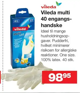 Bauhaus Vileda multi 40 engangshandske tilbud