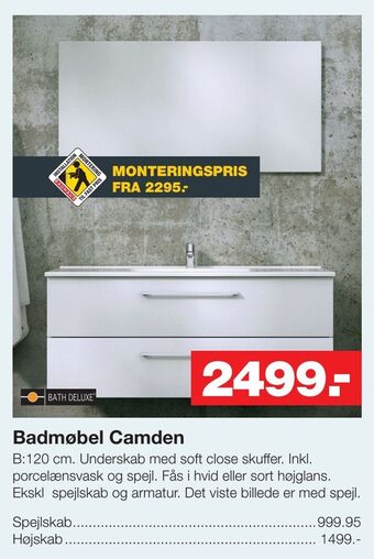 Bauhaus Badmøbel camden tilbud