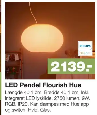 Bauhaus Led pendel flourish hue tilbud