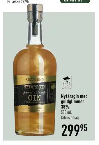 Nytårsgin med guldglimmer 38%