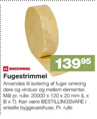 Bauhaus Rockwool fugestrimmel tilbud