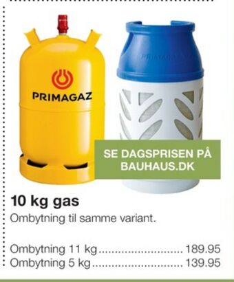Bauhaus Primagaz gasflaske tilbud