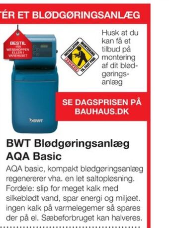 Bwt blødgøringsanlæg
