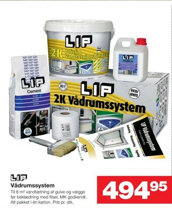 Bauhaus Lip vådrumssystem tilbud