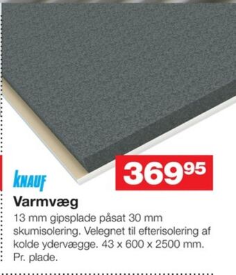 Knauf varmvægsplade