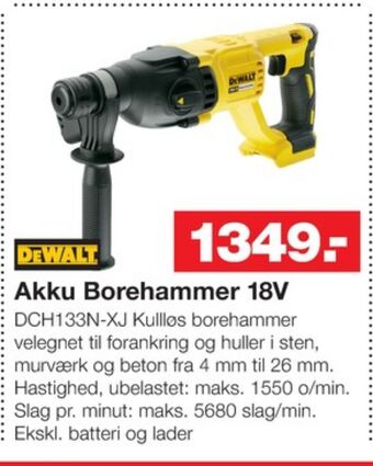 Bauhaus Dewalt borehammer tilbud