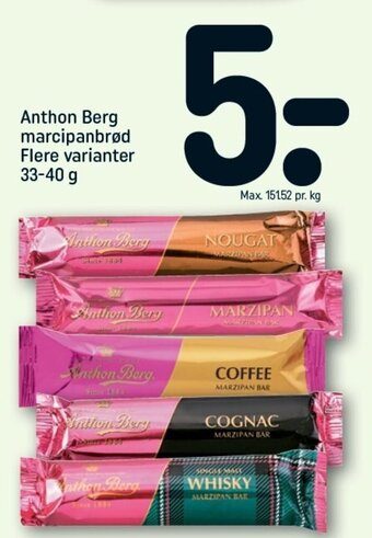 REMA 1000 Anthon Berg Marcipanbrød 33-40 g tilbud