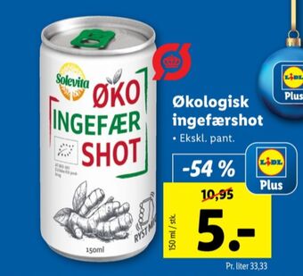 Lidl Solevita ingefærshot tilbud