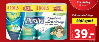 Lidl Floralys køkkenrulle tilbud