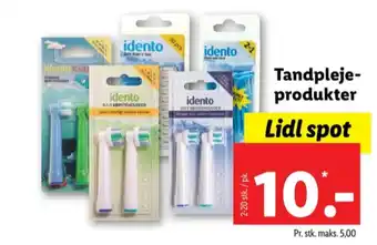 Lidl Idento børstehoveder tilbud