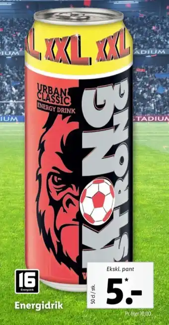 Lidl Kong strong energidrik tilbud