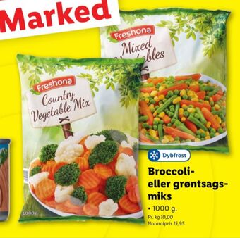 Lidl Freshona grøntsager tilbud