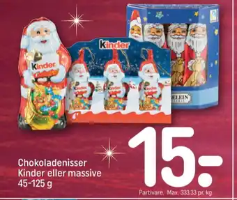 REMA 1000 Kinder chokoladejulemand tilbud