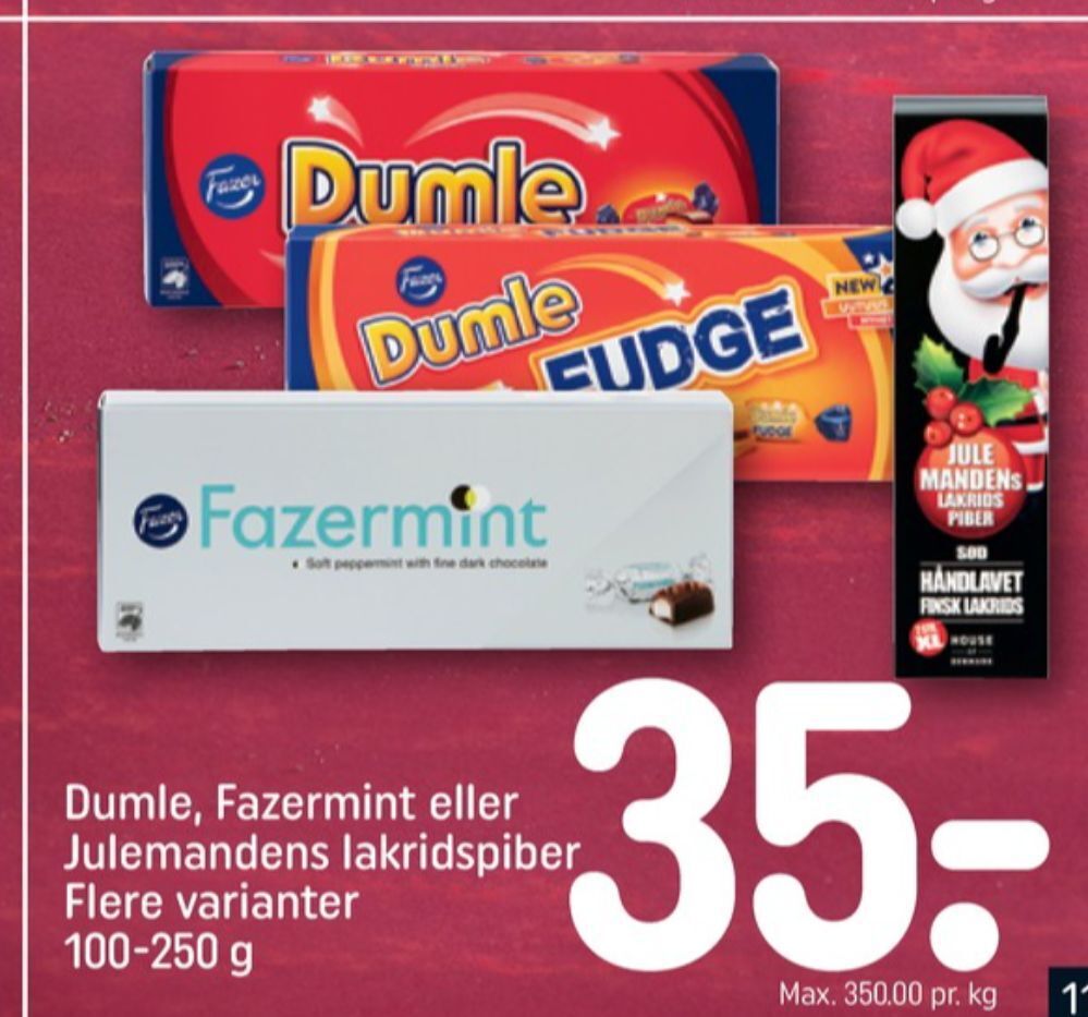 Dumle karameller fudge tilbud hos Rema 1000