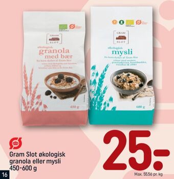 Gram slot granola