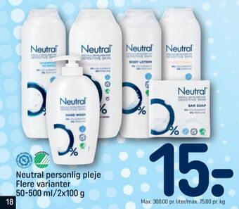 REMA 1000 Neutral shampoo tilbud