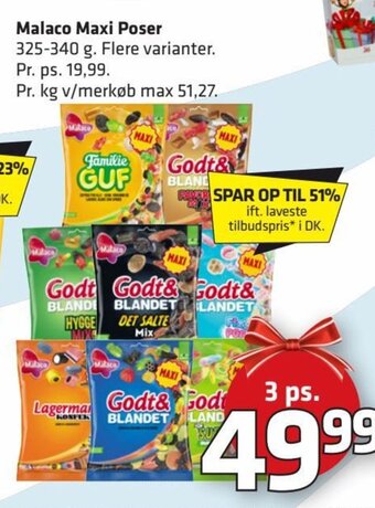 Fleggaard Malaco Maxi Poser tilbud