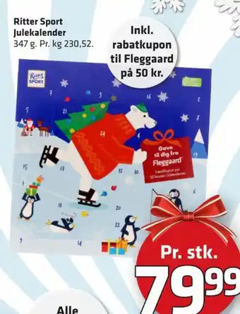 Fleggaard Ritter Sport Julekalender tilbud