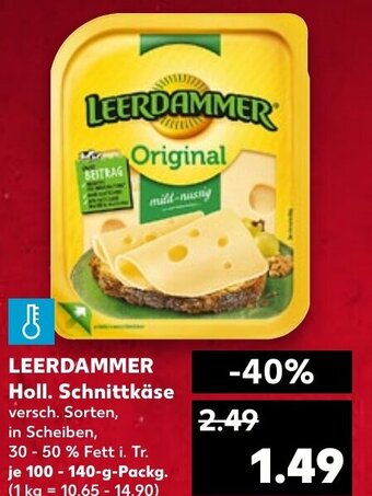 Kaufland DE Leerdammer Holl. Schnittkäse tilbud