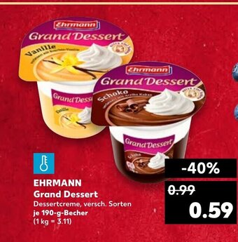 Kaufland DE Ehrmann Grand Dessert tilbud
