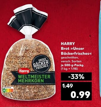 Kaufland DE Harry Brot >>Unser Bäckerfrisches<< tilbud