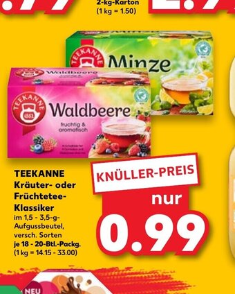 Kaufland Teekanne Kräuter- oder Früchtetee-Klassiker tilbud