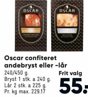 Bilka Oscar Confiteret Andebryst eller-Lår tilbud